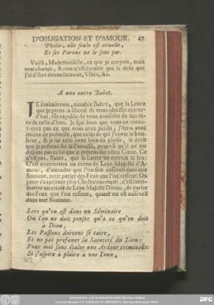 A une autre Babet.