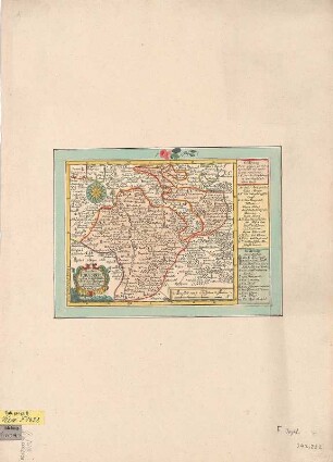 Karte des Amtes Voigtsberg, ca. 1:230 000, Kupferstich, vor 1745