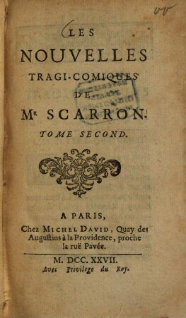 Les nouvelles tragi-comiques, 2. - 221 S.