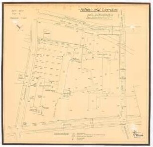 Berufsschule und Katholische Volksschule, Goch: Karte vom Stadtbauamt: Höhen- und Lageplan 1:500