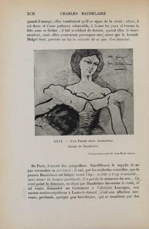 XLVI. Une femme par Asselineau. Dessin de Baudelaire