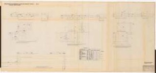 Reichsluftfahrtministerium, Berlin: Hauptgesims V3 (Ehrenhof, Eckausbildung): Ansicht, Aufsicht, Schnitt 1:10