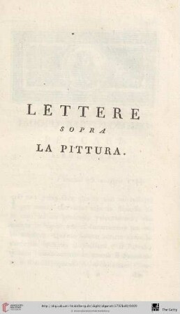 Lettere sopra la pittura