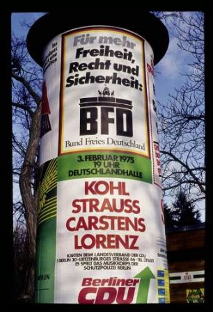 Wahlplakate 26.1.75.