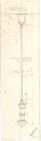 Pfann, Paul; München - Theresienhöhe; Ausstellung München 1908 - Bogenlampen im Basar (Ansicht)