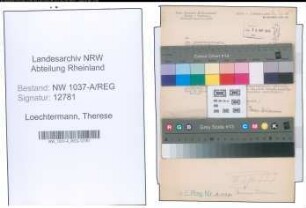 Entnazifizierung Therese Loechtermann , geb. 05.08.1903 ()