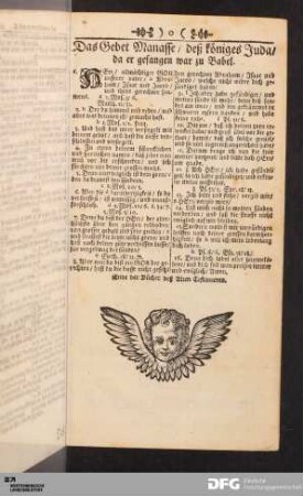 Das Gebet Manasse/ deß Königes Juda/ da er gefangen war zu Babel.