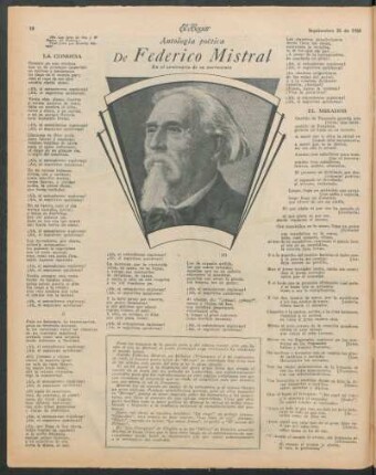 Antología poética de Federico Mistral en el centenario de su nacimiento