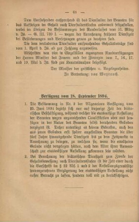 Verfügung vom 18. September 1894