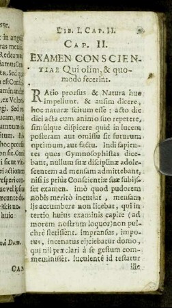 Cap. II. Examen Conscientiæ Qui olim, & quomodo fecerint.