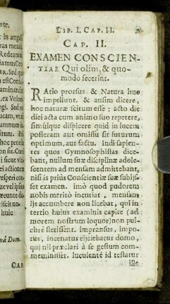Cap. II. Examen Conscientiæ Qui olim, & quomodo fecerint.