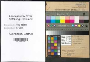 Entnazifizierung Gertrud Kuennecke , geb. 11.05.1903 ()