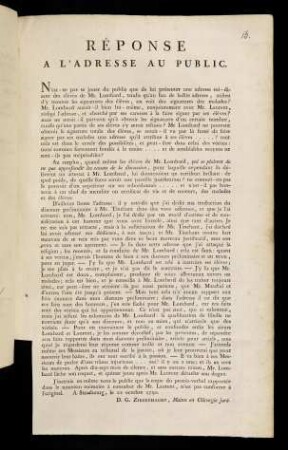 1r-1v, Réponse A L´Adresse Au Public