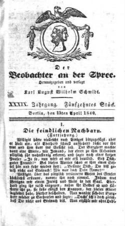 15. Stueck, 13. April 1840
