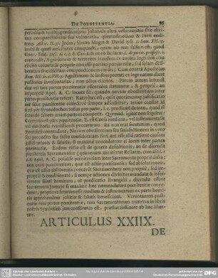 Articulus XXIIX. De Confessione