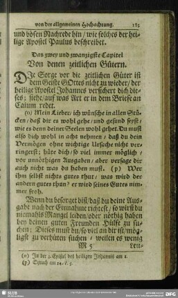 Das zwey und zwanzigste Capitel Von denen zeitlichen Gütern