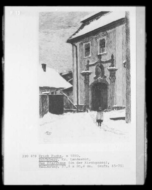 Das Pfarrhaus (in der Kirchgase; Schömberg, Kreis Landeshut)