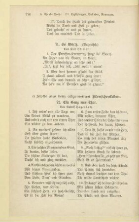 c) Stoffe aus dem allgemeinen Menschenleben