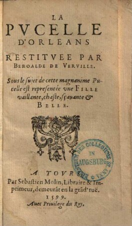 La pucelle d'Orleans