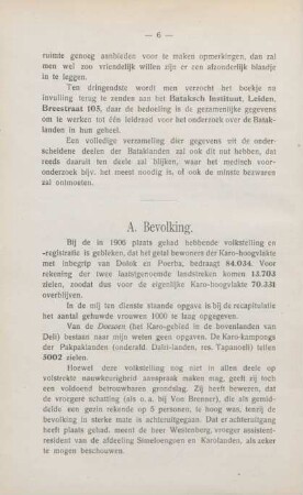 A. Bevolking