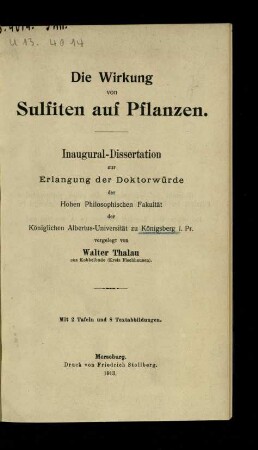 Die Wirkung von Sulfiten auf Pflanzen