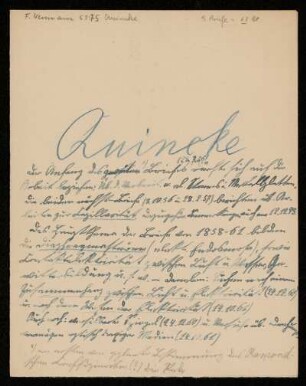 Briefe von Georg Quincke an Franz Ernst Neumann, Heidelberg, 9.11.1854 - 12.12.1893