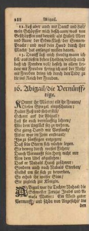 16. Abigail/ die Vernünfftige