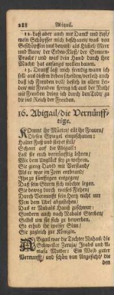 16. Abigail/ die Vernünfftige