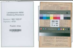 Entnazifizierung Irma Puzich , geb. 17.06.1900 (Lehrerin)