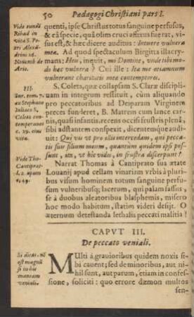 Caput III. De peccato veniali