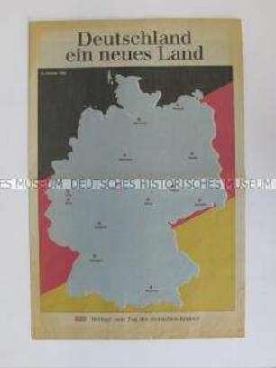 Sonderdruck zum Anschluss der DDR-Länder an die Bundesrepublik ( "Tag der Deutschen Einheit")