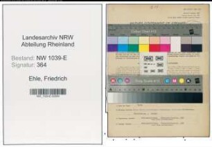 Entnazifizierung Friedrich Ehle , geb. 09.04.1900 (Bahnbetriebswart)