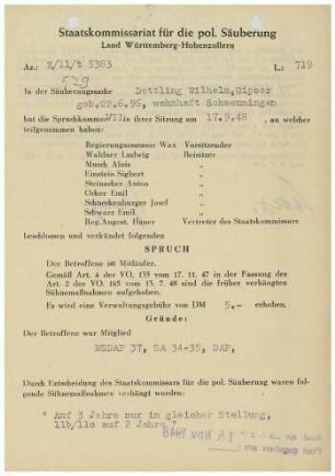 Dettling, Wilhelm