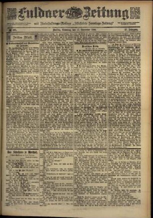 Dritte Ausgabe vom Samstag, den 17. November 1900.