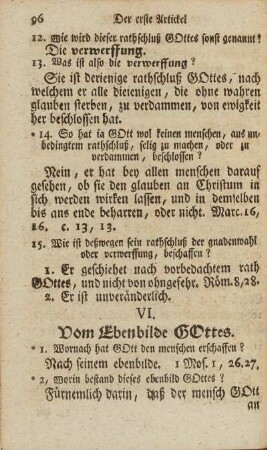 VI. Vom Ebenbilde Gottes