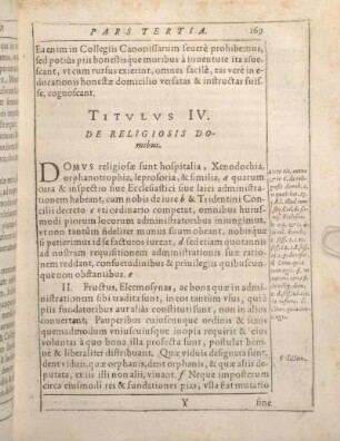 Titvlus IV. De Religiosis Domibus.