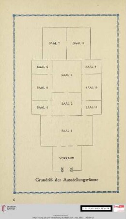 Grundriß der Ausstellungsräume