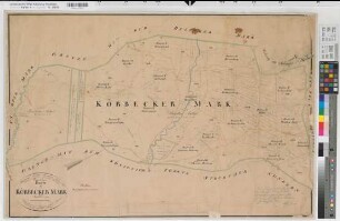 Körbecke (Möhnesee), Teilung der Körbecker Mark, Brouillonkarte
