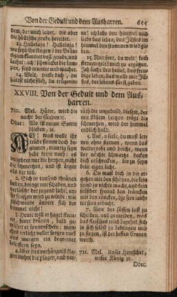 XXVIII. Von der Gedult und dem Ausharren