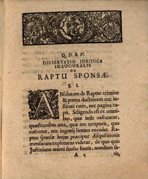 Diss. iur. inaug. de raptu sponsae