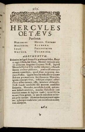 Hercules Oetaeus. Actus Primus - Quintus