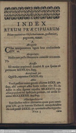 Index Rerum Praecipuarum