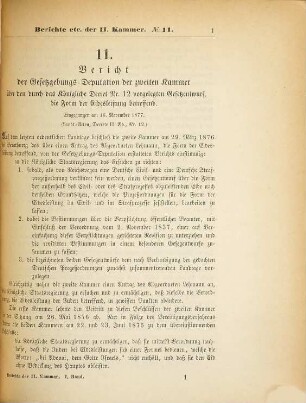 Landtags-Akten. Berichte der 2. Kammer. 1877/78, Bd. 1
