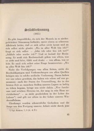 Selbstbesinnung (1911)