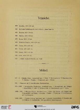 Möbel (Nr. 977-1027)