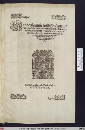 Wunderbarliche kostliche Gemält