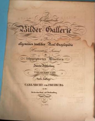 Systematische Bilder-Gallerie zur allgemeinen deutschen Real-Encyclopädie (Conversations-Lexicon) in lithographirten Blättern, 2. Völkerkunde