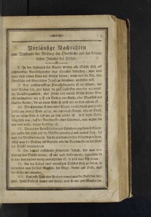 Vorläufige Nachrichten zum Verstande der Messung der Oberfläche und des körperlichen Inhalts des Holzes.