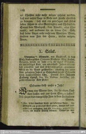 X. Stück. Veronica Meyerin