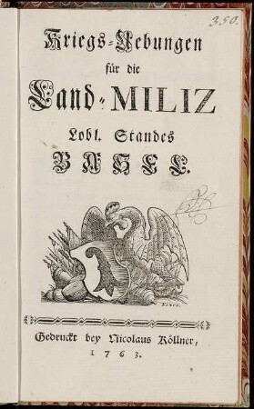 Kriegs-Uebungen für die Land-Miliz Lobl. Standes Basel